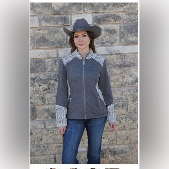 Cinch Women's Sweater Knit Jacket Heather Charcoal Size M - Picture 14 of 14